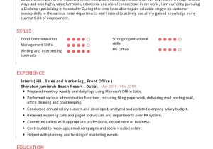 Sample Resume Of Hr Manager In Dubai Hospitality Student Resume Sample 2022 Writing Tips – Resumekraft