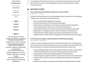 Sample Resume Of Human Resources Manager 17 Human Resources Manager Resumes & Guide 2020