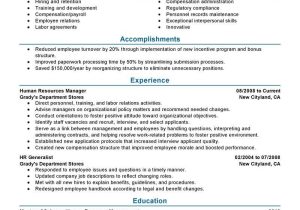Sample Resume Of Human Resources Manager Human Resources Manager Resume Examples Human Resources Resume …