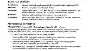 Sample Resume Of It Technical Support Sample Resume for Experienced It Help Desk Employee Monster.com