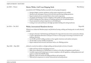 Sample Resume Of Machinist and Welder 18 Free Welder Resume Examples & Guide Pdf 2020