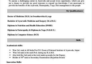 Sample Resume Of Mbbs Fresher Doctor Awesome Mbbs Doctor Resume Template Addictips