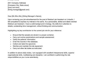 Sample Resume Of Medical Laboratory assistant Medical Lab assistant Cover Letter Examples – Qwikresume