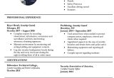 Sample Resume Of Night Security Guard Security Guard Resume & Writing Guide  20 Templates Pdf & Word