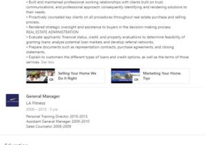 Sample Resume Real Estate Profiles On Linkedin Sample Real Estate Linkedin Profile & Resume: Commercial/residential