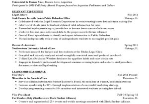 Sample Resume Recent Law School Graduate Sample Law Resume by northwestern University Career Services – issuu