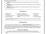 Sample Resume Receptionist No Experience Objective Medical Receptionist Resume Sample Monster.com