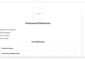 Sample Resume References Personal Professional Academic Professional References Template for Your Job Application Monday …