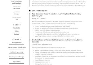 Sample Resume Research Lab Technician Graduate Student Research assistant Resume & Writing Guide  12 Resume Examples
