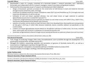 Sample Resume Research Lab Technician Graduate Student Research Scientist Resume Example Resume Professional Writers