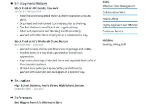 Sample Resume Retail Stock associate Objective Stock Clerk Resume Examples & Writing Tips 2022 (free Guide)