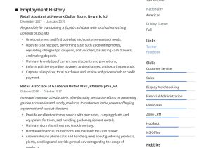 Sample Resume Sales associate Clothing Store 12 Retail assistant Resume Samples & Writing Guide – Resumeviking.com