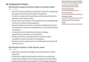 Sample Resume Skills for Administrative assistant Administrative assistant Resume Examples & Writing Tips 2022 (free