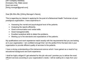 Sample Resume Skills for Behavioral Health Technician Behavioral Health Technician Cover Letter Examples – Qwikresume