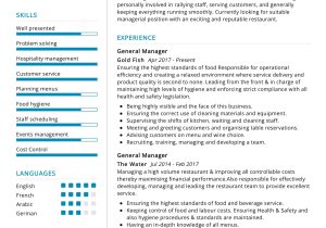 Sample Resume Skills for Hotel and Restaurant Management Restaurant Manager Resume Example 2022 Writing Tips – Resumekraft