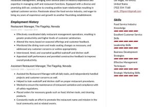 Sample Resume Skills for Hotel and Restaurant Management Restaurant Manager Resume Examples & Writing Tips 2022 (free Guide)
