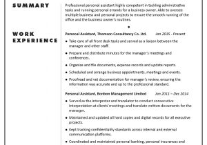 Sample Resume with A Personal Statement Cv & Profile Sample â Personal assistant Jobsdb Hong Kong