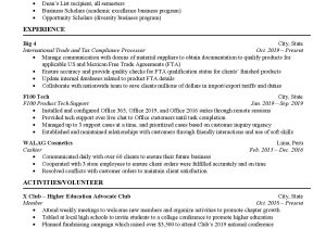 Sample Resume with Big 4 Tax Internexperience Resume Critique. Applying to Goldman Sachs’ Tax Program : R …