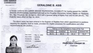 Sample Resume with Civil Service Eligibility Philippines Civil Service Resumes – Cerel