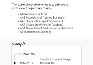 Sample Resume with College Major Undergrad How to List A Degree On A Resume (associate, Bachelor’s, Ma)