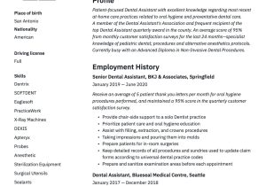 Sample Resume with Dental assistant Externship Experience 17 Dental assistant Resumes & Writing Guide 2022