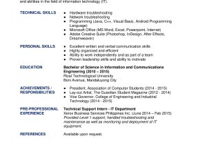 Sample Resume with No Work Experience College Student Philippines Sample Resume formats for Fresh Graduates