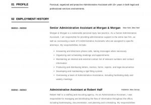 Sample Resumes for Administrative assistant Positions Administrative Law Examples