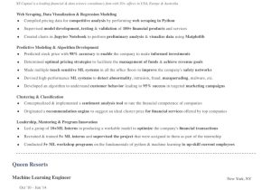 Sample Resumes for Machine Learnign Jobs Machine Learning Resume: How to Build A Ml Resume Great Learning