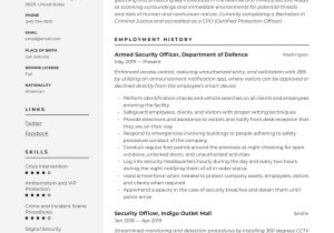 Sample Resumes for Nuclear Security Guards Security Officer Resume & Writing Guide  12 Resume Examples 2020