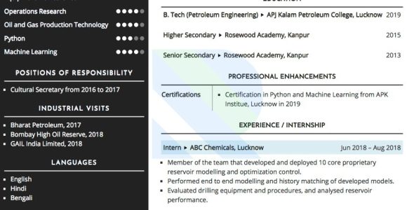 Sample Resumes for Oil and Gas Jobs Sample Resume Of Petroleum Engineer with Template & Writing Guide …