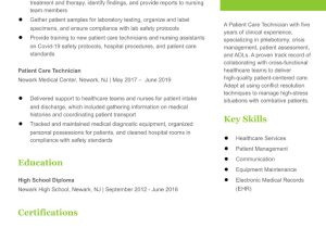 Sample Resumes for Pct after First Year Of Nursing School Patient Care Technician Resume Examples In 2022 – Resumebuilder.com