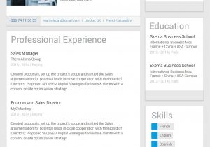 Sample Resumes with Linkedin Profile Link Cv Template Linkedin Resume Examples