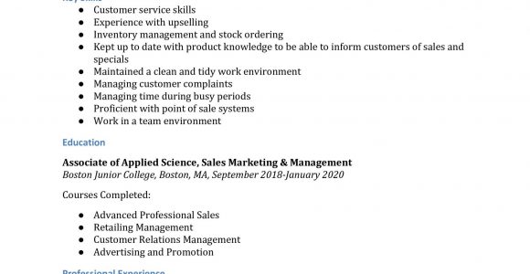 Sample Retail Sales associate Resume with No Experience Retail Sales associate Resume Examples – Resumebuilder.com