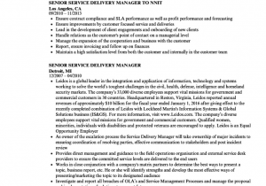 Sample Service Delivery Manager Resume Download Best Senior Delivery Manager Resume Senior Service