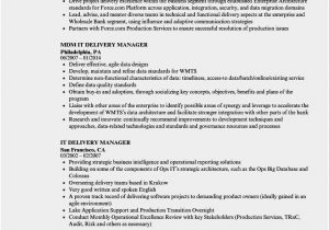 Sample Service Delivery Manager Resume Download Free 57 It Service Delivery Manager Resume Sample Download