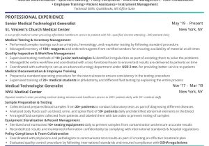 Sample Skills for Medical Technologist Resume Medical Technologist Resume: the 2022 Guide with 15lancarrezekiq Examples
