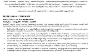 Sample Skills Section Of Resume Physician assistant Physician assistant Resume Monster.com