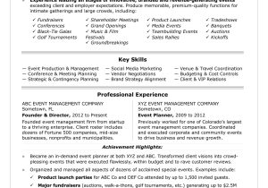 Sample Skills to Put On A Resume for Strategic Planner event Coordinator Resume Sample Monster.com