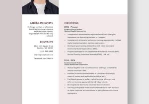 Sample social Worker Homeless Resume Profile Free Free forensic social Worker Resume Template – Word, Apple …