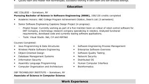 Sample software Engineer Resume for Undergraduate Entry-level software Engineer Resume Sample Monster.com