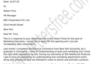 Sample solicited Cover Letter for Resume Sample Application Letter for Fresh Graduate Free Letters …