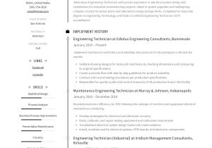 Sample Species Proccessing Technician 1 Resume Engineering Technician Resume & Writing Guide  12 Templates 2022