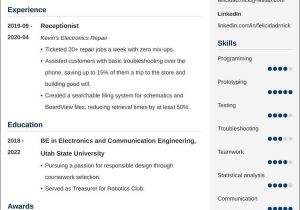 Sample Student Resume No Work Experience Enigneering Engineering Internship Resumeâexamples and 25lancarrezekiq Tips