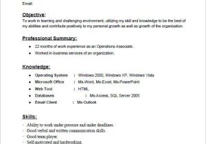 Sample Summary for Resume for Freshers 16 Resume Templates for Freshers Pdf Doc