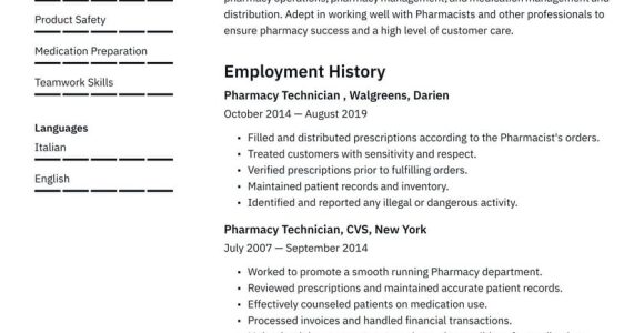 Sample Summary for Resume for Pharmacy Technician Pharmacy Technician Resume Examples & Writing Tips 2022 (free Guide)