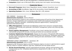 Samples Of Entry Level Resumes for Administrative Professionals Administrative assistant Resume Sample Monster.com