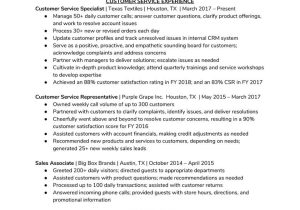 Samples Of Excellent Customer Service Resumes How to Write A Customer Service Resume (plus Example) the Muse