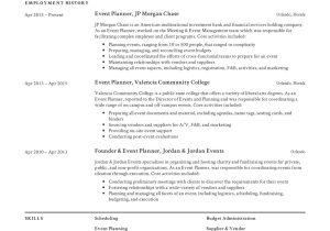 Samples Of Functional Chronological Combination Resumes for event Planners Guide: event Planner Resume 12 Templates Pdf 2022