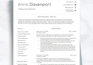 Samples Of Modern References for Resume Modern Cv Template Clean Resume Template for Word – Etsy.de