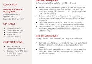 Samples Of Nursing Resumes for A Labor and Delivery Position Labor and Delivery Nurse Resume Examples In 2022 – Resumebuilder.com